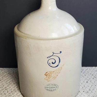 Vintage Red Wing 5 Gallon Stoneware Jug