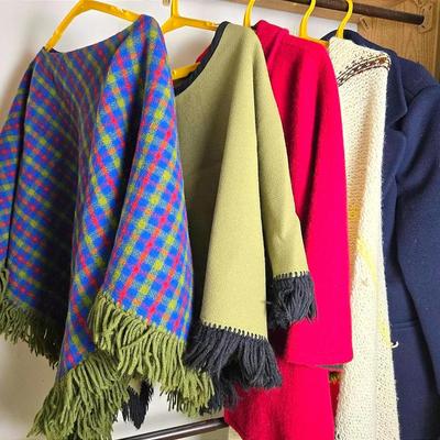 Vintage Trachtenhaus Golimbeck Wool Cape, JG Hook Wool Pea Coat, Wool Ponchos, Knitted Shawl