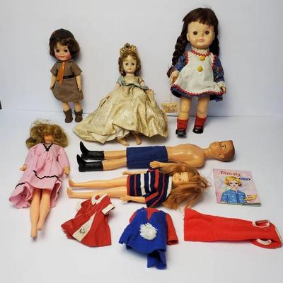 Vintage American Character Tressy Doll, Ideal Dodi & Ted Tammy Dolls, More