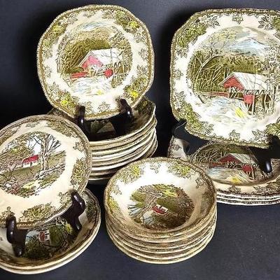 Johnson Brothers Friendly Village Dessert Plates, Cereal & Fruit Bowls