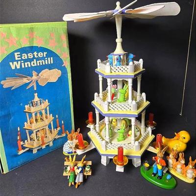 Vintage Easter Windmill Plus Beswick Beatrix Potter & Royal Doulton Bunnykins Figurines & More