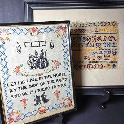 1919 & Undated Cross Stitch Samplers
