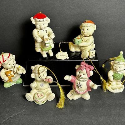 Lenox Teddy Bear Ornaments 2011-2015 Plus 10th Anniversary