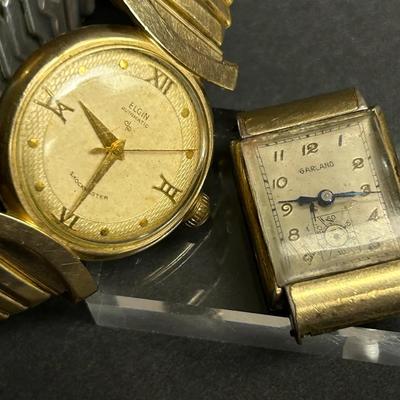 Vintage Men’s Watches - Elgin, & Garland