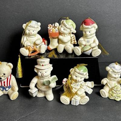 Lenox Teddy Bear Ornaments 2005-2010 Plus Teddy’s 100th Anniversary