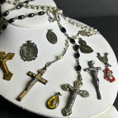 Fine Silver (.999) Rosary plus Devotional Jewelry - Crosses, Medallions