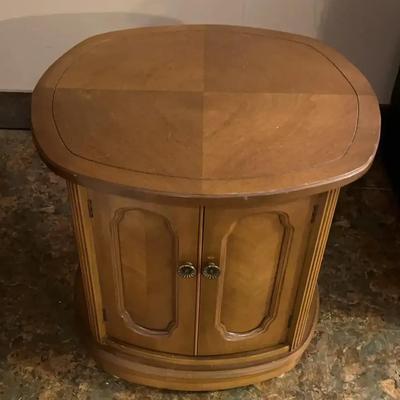MCM Wooden Side Table with Storage
