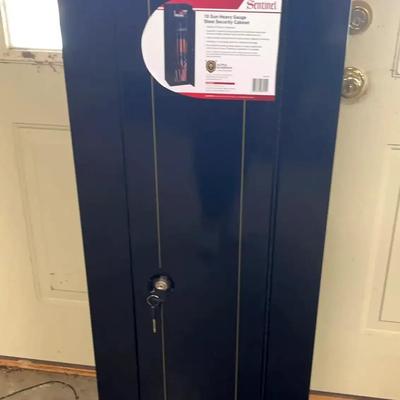 Sentinel 10-Gun Steel Security Cabinet with Key