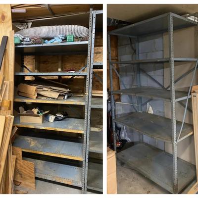 Set of Two Heavy-Duty Metal Storage Shelves