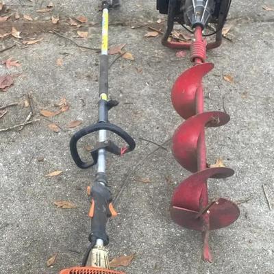 Gas-Powered STIHL Edge Trimmer & E43 Earth Auger