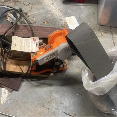 Chicago Electric Power Tools Sander with Extra Sanding Belts