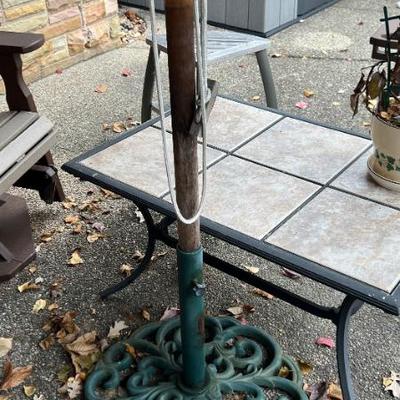 Sale Photo Thumbnail #26: Heavy umbrella holder plus umbrella