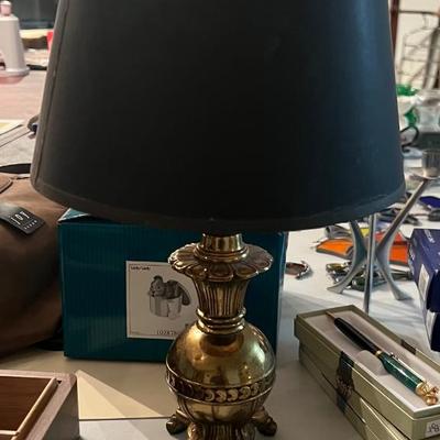 Small Brass lamp with black shade
