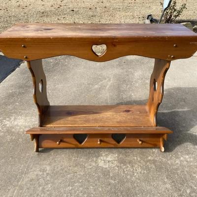 Wood Table & Shelf 