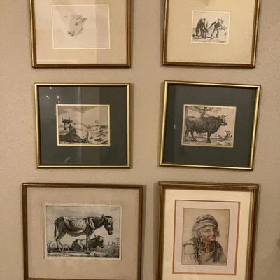 French Farm Life Framed Artwork