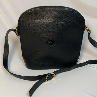 Longchamp Black Leather Crossbody Bag - Certified Authentic