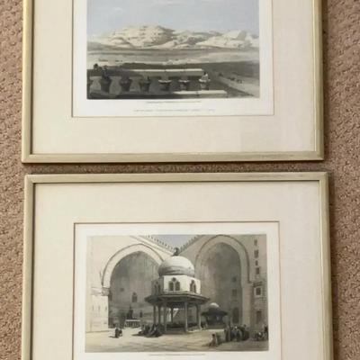 2 Lithographs by David Roberts and Louis Haghe