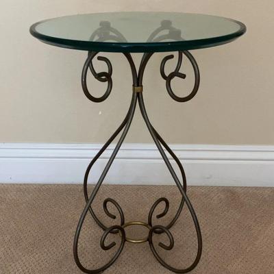 Glass Top Side Table
