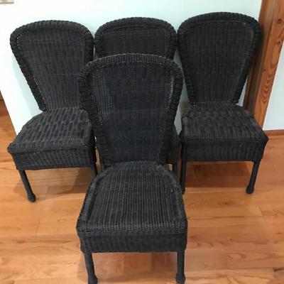 4 Wicker Style Chairs