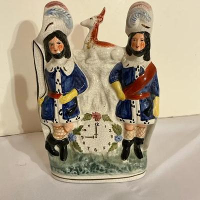 Staffordshire Figurine Featuring Two Hunters