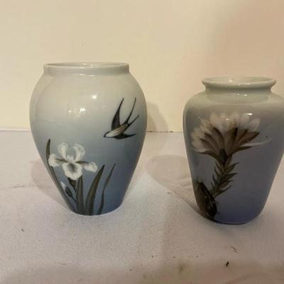 Pair Of Royal Copenhagen Vases