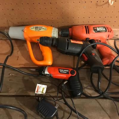 Corded Power Tool Lot Drill Heat Gun