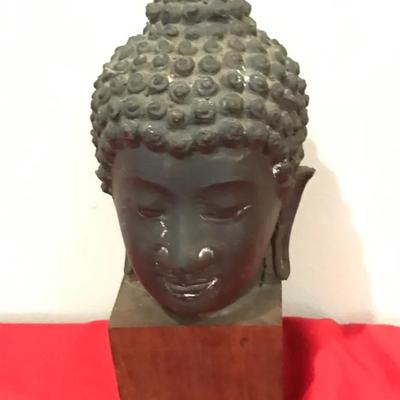 Metal Mounted Buddha Head