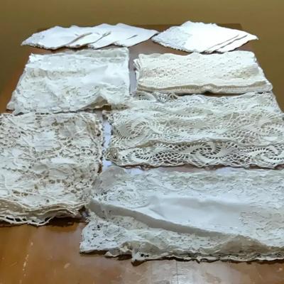 Mystery Lot Of Crocheted Linen Lot