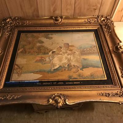 The Infant Saint John Octavia Wright In A Vintage Decorative Frame