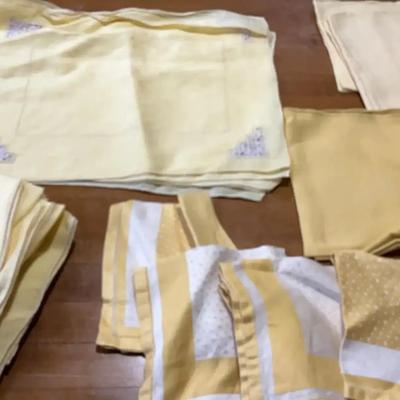 Yellow Vintage Linen Lot