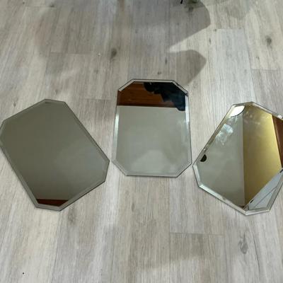 Set If Three Vintage Tables Mirrors