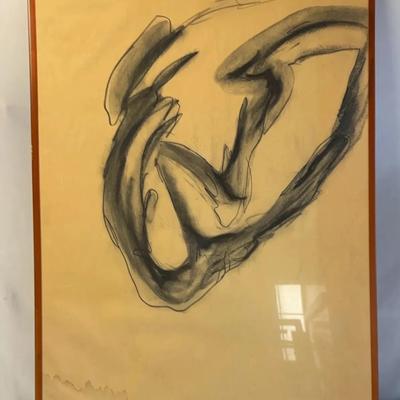 Artist- S. Moore Odin- Charcoal/Pen Drawing 