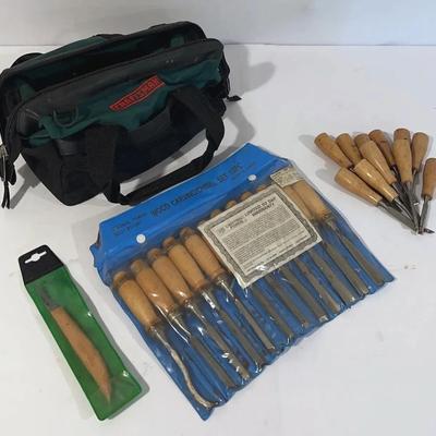 Central Forge 12-piece wood carving/chisel set And Extra Wood Working Tools 