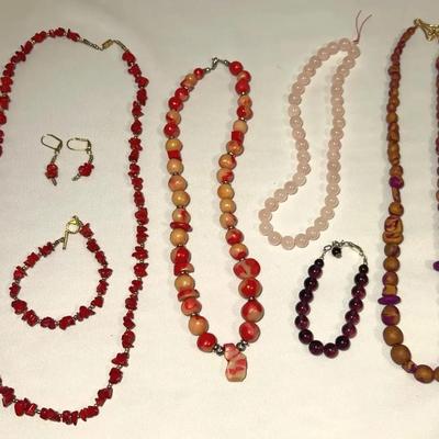 Handmade Mixed Beaded Necklaces, Earring & Bracelets Jewelry 