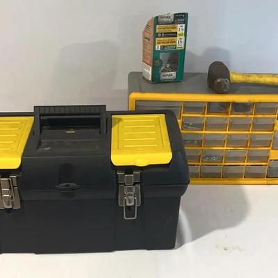 Stanley Series 2000 toolbox & Akro-Mils 26-Drawer Plastic Storage Cabinet