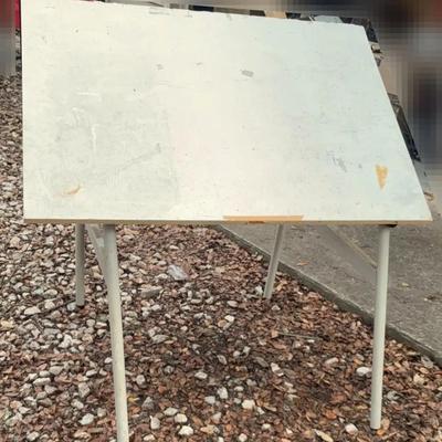 Drafting Table - Unstable Missing One Steel Leg Insert 