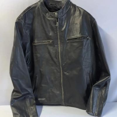 ZILLIJ LEATHER Mens Vintage Cafe Racer Motorcycle Distressed Biker Leather Jacket