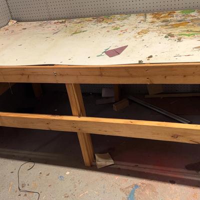 Large Wooden Work Bench