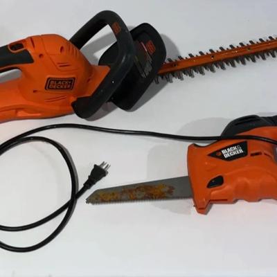 Black And Decker  Hedge Trimmer And Power Saw