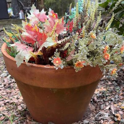 Terra-Cotta Round Outdoor Planters, Small/Medium Size 