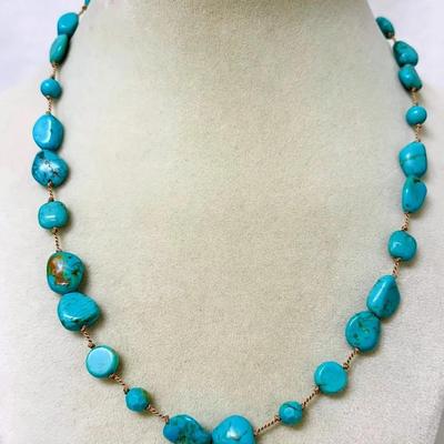 Handcrafted Turquoise Beaded Necklace