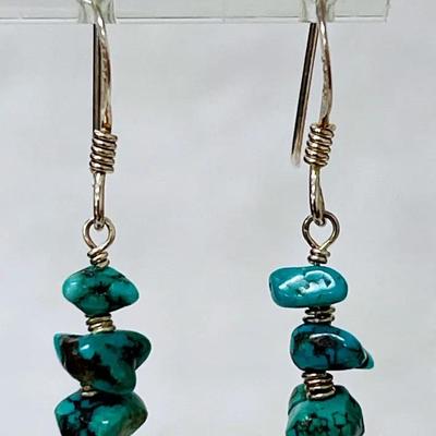 Turquoise Dangly Drop Earrings