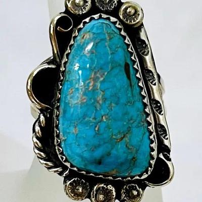 Native American Turquoise Sterling Silver Ring
