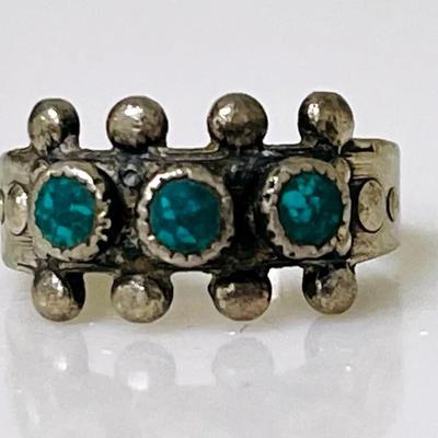 Small Turquoise and Sterling Silver Ring