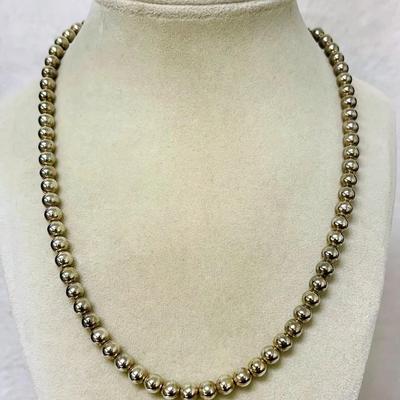 Silver Beaded Necklace