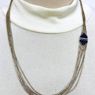 Sterling Multi-chain Liquid Silver Necklace