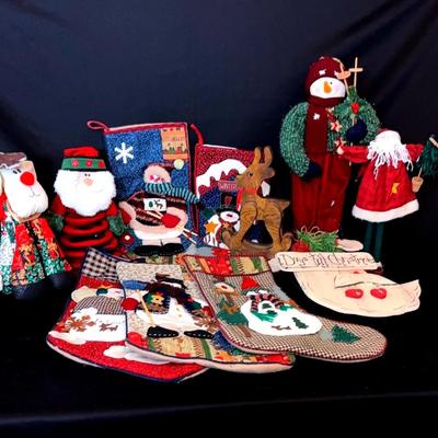 A Country Christmas! Stockings, Santa and Reindeer