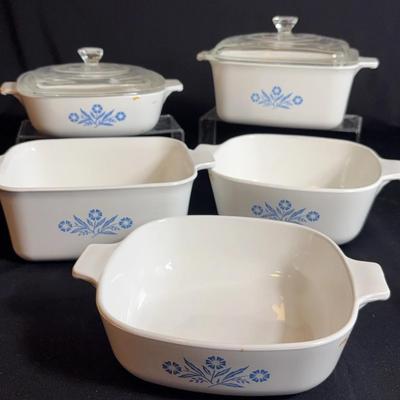 Corningware “Blue Cornflower” Casseroles 