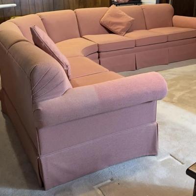 Ethan Allen Curved Three Piece Sectional