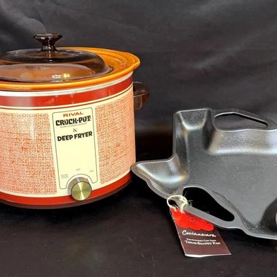 Rival Crockpot/Deep Fryer & Cast-Iron Pan
